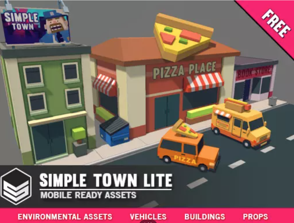 Simple Town Lite – Cartoon Assets: Free Unity Asset of the&nbsp;Day